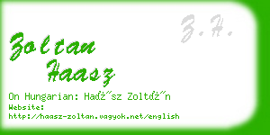 zoltan haasz business card